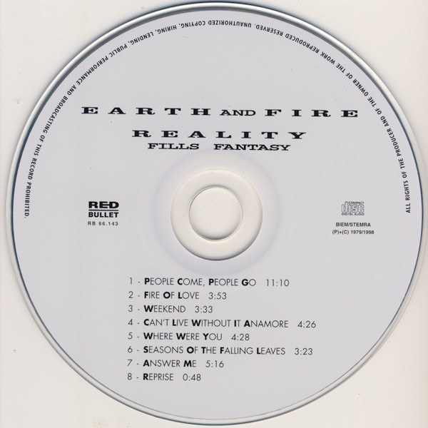 Earth & Fire  Reality Fills Fantasy : CD